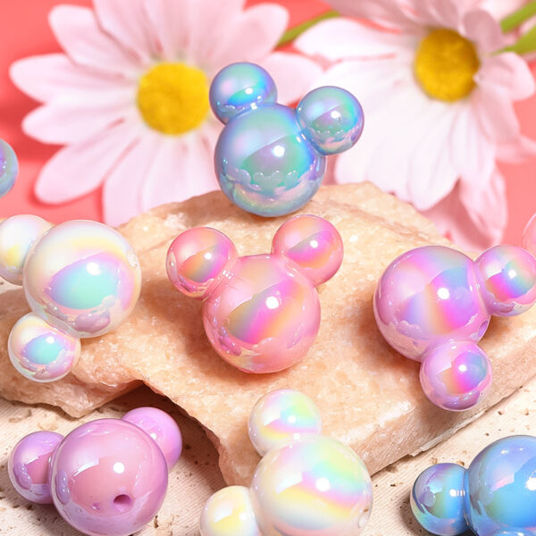 Wholesale head beaded acrylic vertical hole beads DIY beads OLY Exclusive