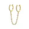Wholesale Streetwear Geometric Patchwork Copper Artificial Gemstones Earrings