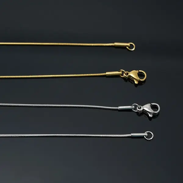 Wholesale Jewelry Simple Style Geometric 304 Stainless Steel 18K Gold Plated Plating Chain Stainless Steel Necklaces