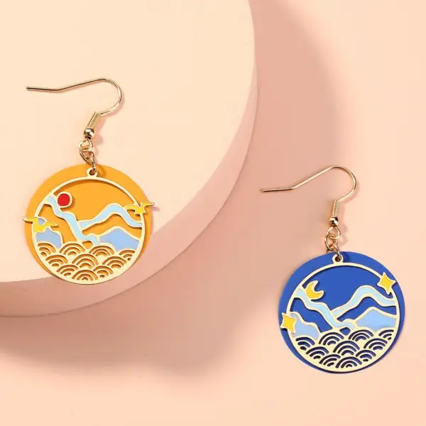 Wholesale Retro Tower Sector Ferroalloy Copper Plating Artificial Pearls Zircon Women's Drop Earrings 1 Pair