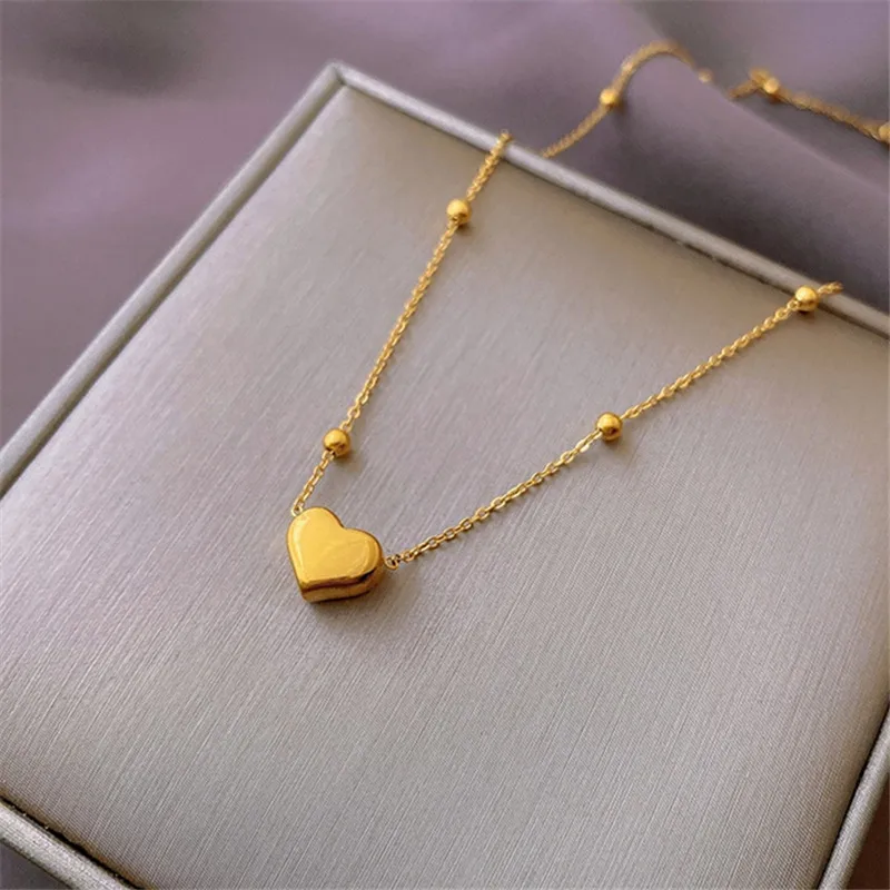 Wholesale PVD Coated 18K Gold Plated Geometric 304 Stainless Steel Simple Style Waterproof Non Tarnish 304 Stainless Steel Necklace
