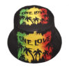 Wholesale ONE LOVE Letter Coconut Tree Printed Fisherman Hat European and American Spring and Summer Personality Sunscreen Hat Outdoor Sports Sun Hat