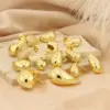 1 Pair Simple Style Water oplets Plating Inlay Copper Rhinestones Gold Plated Ear Studs