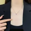 Wholesale Fashionable Mini Heart Shaped Diamond Necklace For Women Elegant Simple Stylish Versatile High Quality Choker Trendy Jewelry Accessory