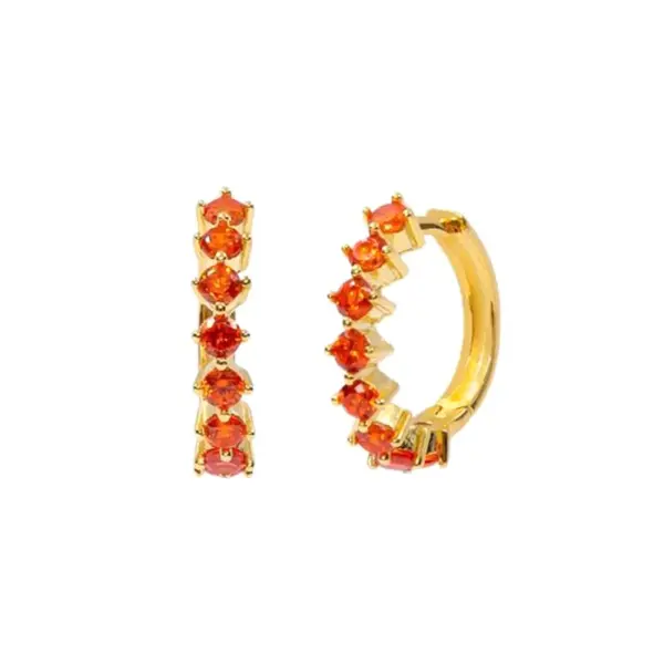 Wholesale Fashion Geometric Plating Metal Artificial Gemstones Copper Earrings