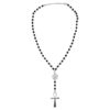 Wholesale Trendy Cool Vintage Dark Cross Bead Necklace Niche Long Sub-culture Spice Girls Beads High-grade Sense Woolen Chain