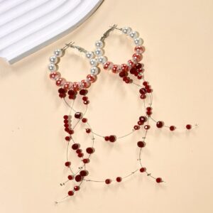 Bleeding pearl earrings-r5629