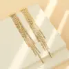 Wholesale Fashion Solid Color Tassel Plating 304 Stainless Steel 16K Gold Plated White Gold Plated Gold Plated Stainless Steel Earrings