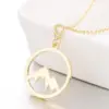 Wholesale Jewelry Fashion Mountain 201 Stainless Steel 18K Gold Plated Stainless Steel Necklaces