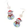 Wholesale Christmas Earrings Cartoon Contrasting Color Snowman Bell Acrylic Earrings