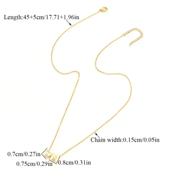 Letter Heart Shape 201 Stainless Steel Artificial Crystal Copper Elegant Simple Style Classic Pendant Necklace
