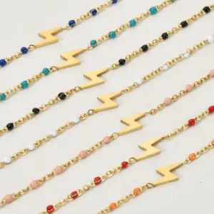 Wholesale Bohemian Lightning Stainless Steel Plating Gold Plated Bracelets