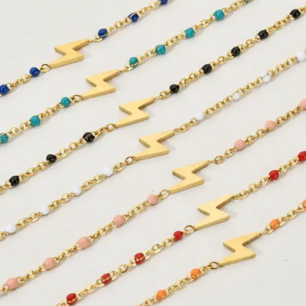 Wholesale Bohemian Lightning Stainless Steel Plating Gold Plated Bracelets