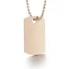 Wholesale 304 Stainless Steel Square PVD Coated 18K Real Gold Plated Simple Style Waterproof Non Tarnish Plating Pendant Necklace