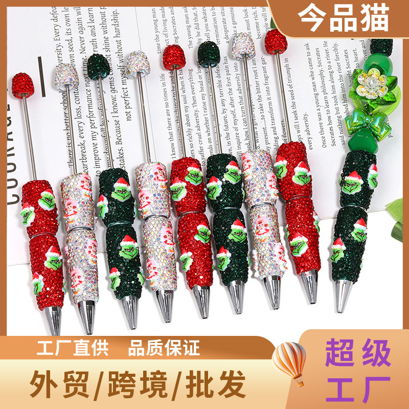 Wholesale High-value rhinestone ballint pen, clay ballint pen