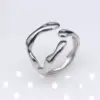 Wholesale 1 Piece Simple Style Irregular Solid Color Titanium Steel Plating Open Ring
