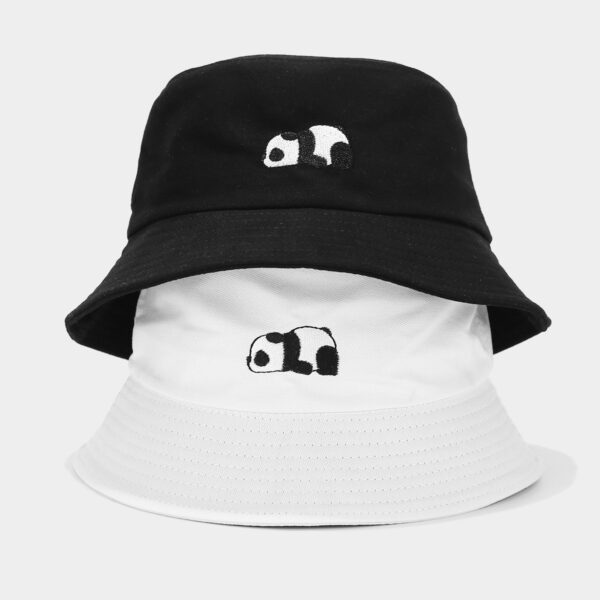 Wholesale Cute Little Panda Embroidered Fisherman Hat Women's Fashionable Outdoor Korean-style All-match Summer Instagram Style Sunshade Hat