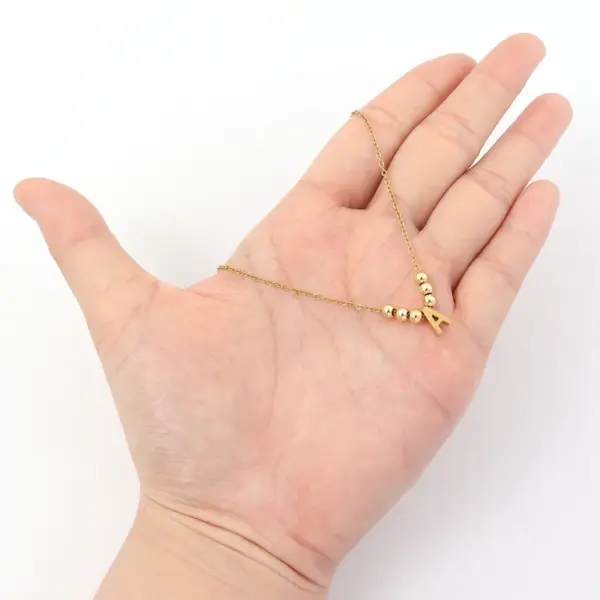 Wholesale 201 Stainless Steel 304 Stainless Steel Copper Letter Pendant Necklace