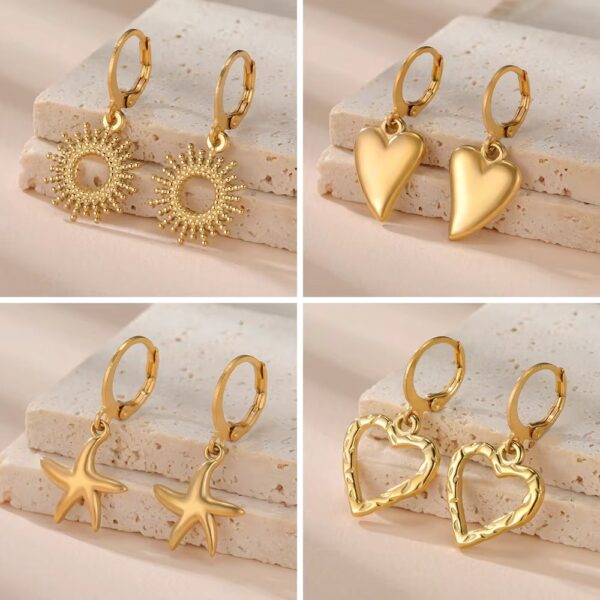 Wholesale wind suower creative personality ear buckle fashion earrings 304 stainless steel