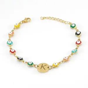 E414-Gold Cross Bracelet-KN0248-MI-N200029K / 18k gold plating