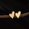 Ion Plating (IP) 18K Gold Real Gold Plated Heart Shape 304 Stainless Steel Cute Simple Style Waterproof Non Tarnish Ear Studs