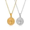 Wholesale Ethnic Style Portrait Stainless Steel Titanium Steel Plating Pendant Necklace