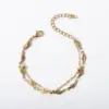 Wholesale Simple Style Cross Star Heart Shape 304 Stainless Steel Bracelets In Bulk