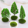 Wholesale Miniature garden mini simulation landscape tree plastic building model tree OB11 micro landscape scene production materials