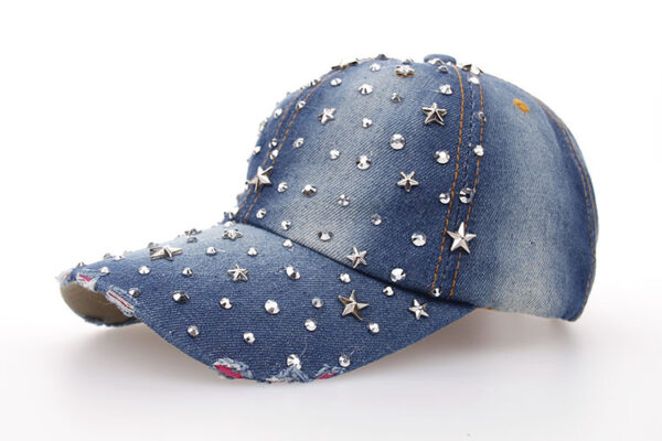 Wholesale AliExpress/eBay/Dunhuang/Taobao supply baby's milk star drill denim baseball cap B081