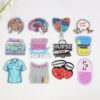 Wholesale New loose powder cross-border cartoon organ medical letter bag jewelry acrylic pin cute DIY patch