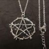 Wholesale European and American New Retro Geometric Evil Force Lucifer's Mark Necklace Pentagram Pendant