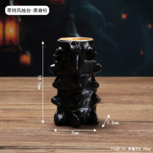 7150p-03 gothic candlestick--black spine / As shown in the figure
