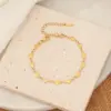Lady Simple Style Commute Heart Shape Stainless Steel 18K Gold Plated Bracelets In Bulk