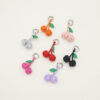 Wholesale Exquisite PU cherry shoe hanging ball pendant keychain bag charm