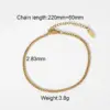 Simple Style Geometric 304 Stainless Steel Waterproof Non Tarnish PVD Coated Real Gold Plated Women'S Anklet Necklace