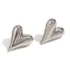 Cross-border Titanium Steel Love Earrings Vacuum Plating Gold Simple Fashion Niche Design Women's Water Drop Heart-shaped Earrings