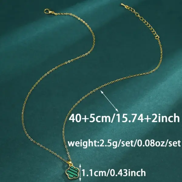 Wholesale Copper Flower Electroplated Imitation Gold Elegant Cute Simple Style Cable Chain Pendant Necklace