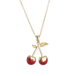 X4427 red cherry necklace