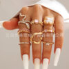 Wholesale Geometric irregular fashion ring set
