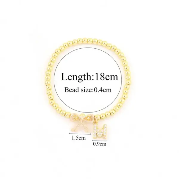 Wholesale PVD Coated Real Gold Plated Letter Bow Knot 201 Stainless Steel 304 Stainless Steel Elegant Simple Style Classic Style Waterproof Non Tarnish 201 Stainless Steel Bracelets