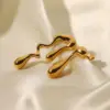 Wholesale PVD Coated Real Gold Plated Geometric 316 Stainless Steel Retro Waterproof Non Tarnish 316 Stainless Steel Ear Studs
