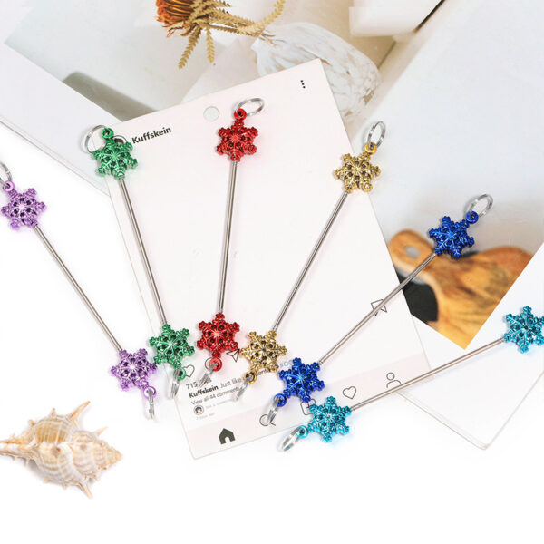Wholesale beadable pens Christmas snowflake beaded rod