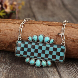 Wholesale Bohemian Turquoise Vintage Pendant Necklace