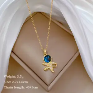 C315 Titanium Steel Chain Copper Pendant