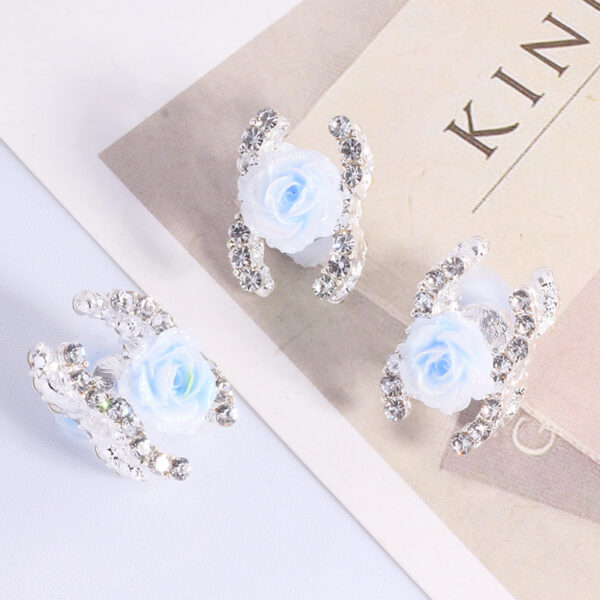 Wholesale Double C Alloy Rose Cute Straight Hole Loose Beads Beaded DIY Mobile Phone Chain Key Chain Bag Chain Jewelry Accessories