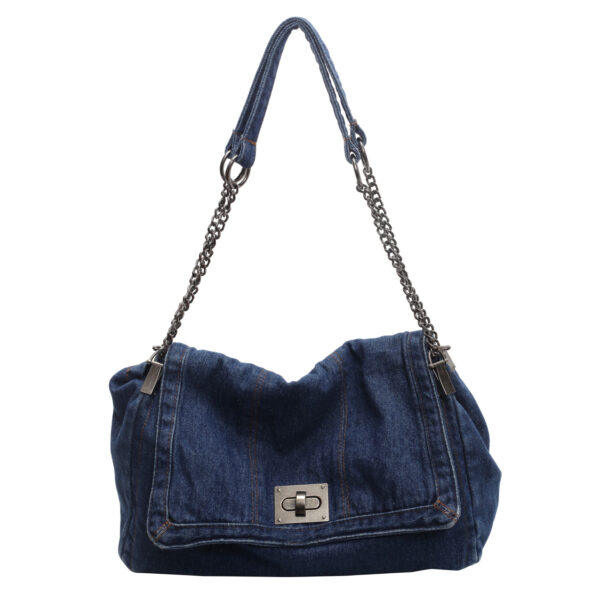 Wholesale Casual Commuting Large Capacity Denim Women's Bag 2025 New Easiest for Match Chain Shoulder Crossbody Bag Tote Bag