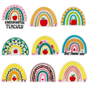 Wholesale Teacher's Day Rainbow Pencil Cloth Patch