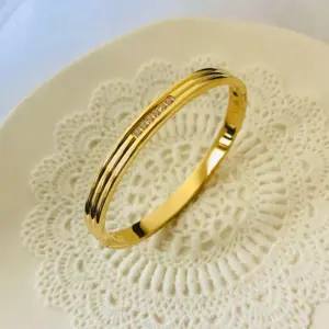 6mm Line Zircon Bracelet / Gold