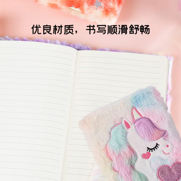 Wholesale Unicorn Cute Stuffed Notebook A5 Girly Heart