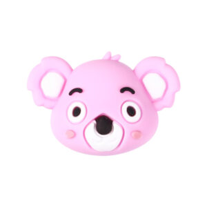 3d purple pink koala head